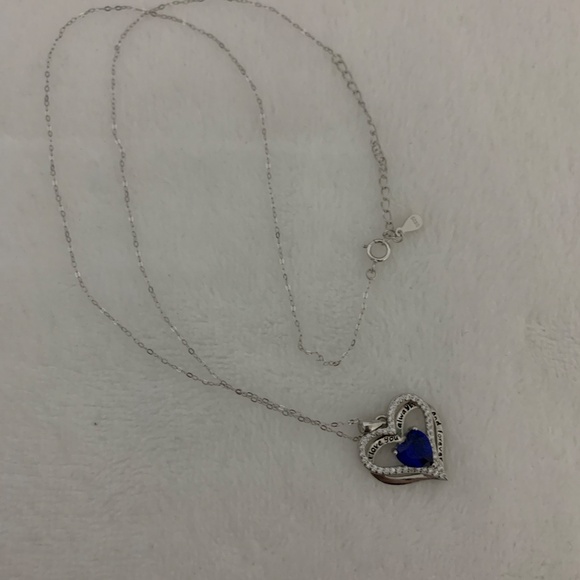 NWT 925 Sterling Silver I love you Always and Forever Necklace - Picture 7 of 12